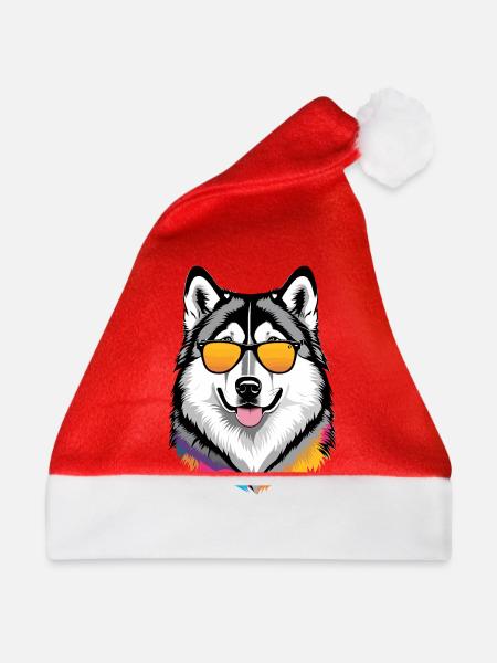 Alaska Malamute - Weihnachtsmütze - Rot