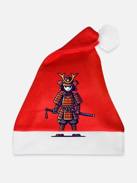 Samurai Comic - Weihnachtsmütze - Rot