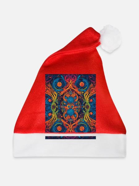 Abstrakte Symmetrie - Weihnachtsmütze - Rot