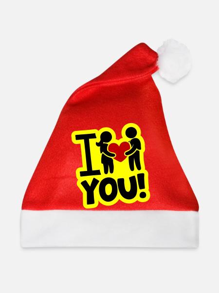 Ich Liebe Dich Liebesbeweis - Weihnachtsmütze - Rot