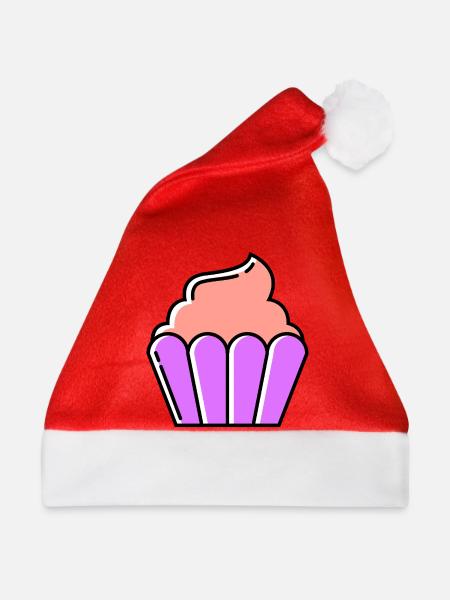 Muffin cupcake - Weihnachtsmütze - Rot