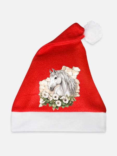 Pferd - Weihnachtsmütze - Rot