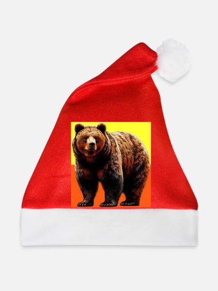 Bär - Weihnachtsmütze - Rot