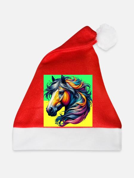 Pferd - Weihnachtsmütze - Rot