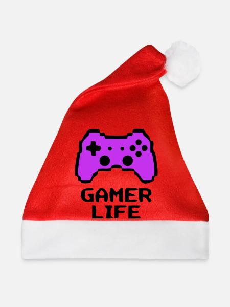 Knalliger Gamer Life Controller - Weihnachtsmütze - Rot