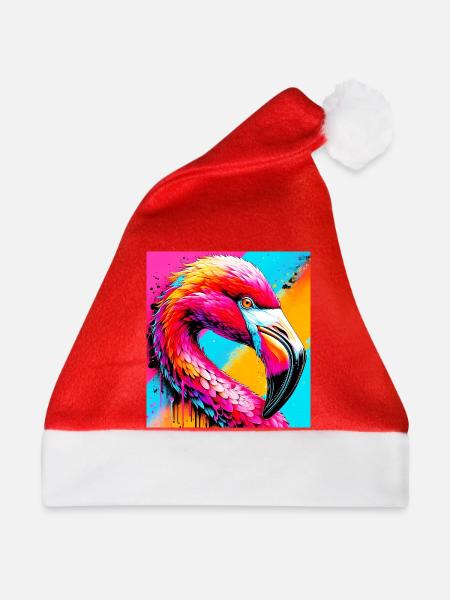 Flamingo - Weihnachtsmütze - Rot