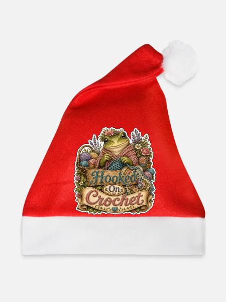 Hooked On Crochet Frosch - Weihnachtsmütze - Rot