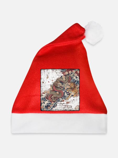 Japanische Tattoos Wand Retro - Weihnachtsmütze - Rot