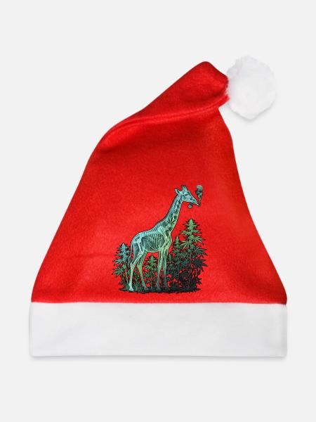 Röntgen Kiffer Giraffe - Weihnachtsmütze - Rot - Vorne