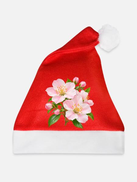 Rosa Apfelblüten-Blüten-Floral - Weihnachtsmütze - Rot