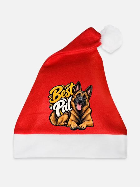 Belgischer Schäferhund - Weihnachtsmütze - Rot
