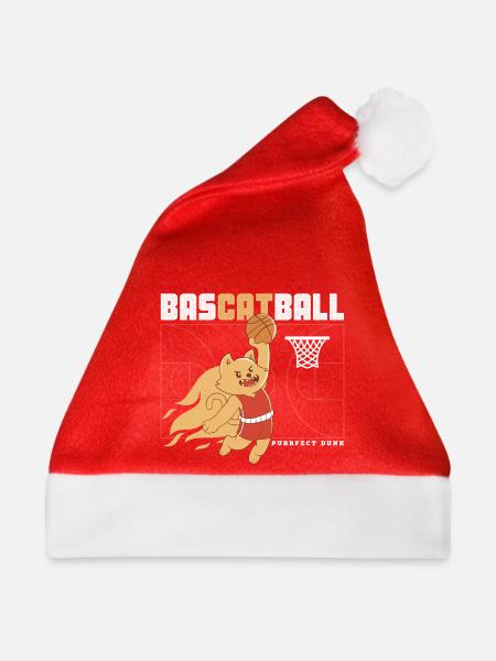 BasCatball Purrfect Dunk - Weihnachtsmütze - Rot