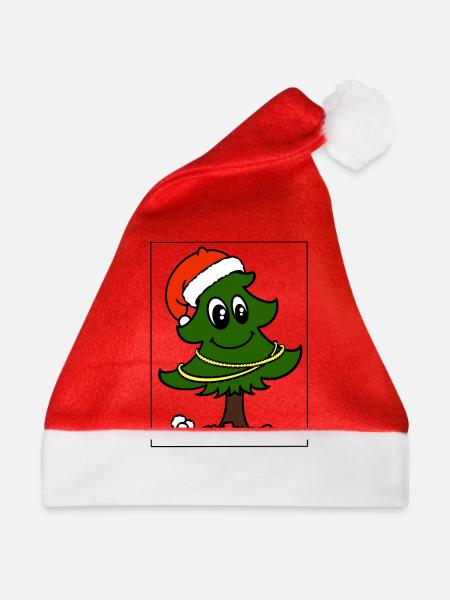 Weihnachtsbaum - Weihnachtsmütze - Rot