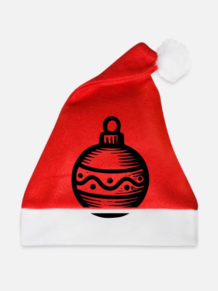 Weihnachtskugel - Weihnachtsmütze - Rot