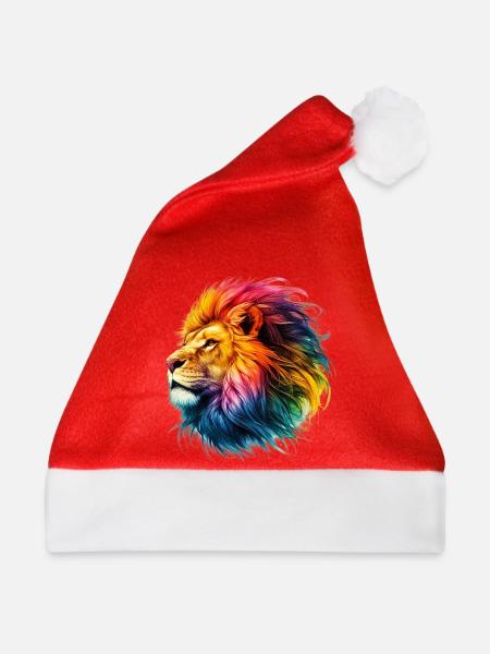 Löwe - Weihnachtsmütze - Rot