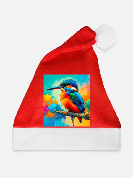 Eisvogel - Weihnachtsmütze - Rot