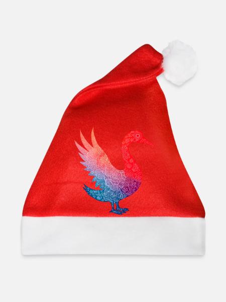 Buntes Flamingo-Blumenmuster - Weihnachtsmütze - Rot