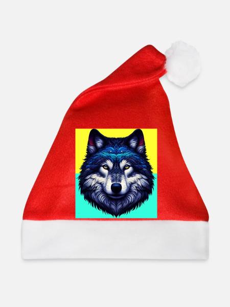 Wolf - Weihnachtsmütze - Rot