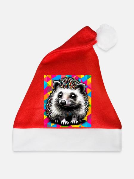Igel - Weihnachtsmütze - Rot