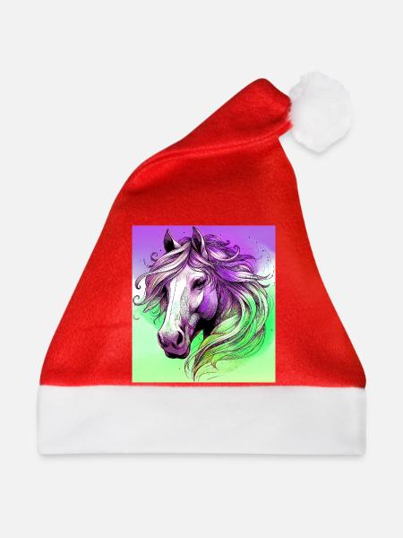 Pferd - Weihnachtsmütze - Rot