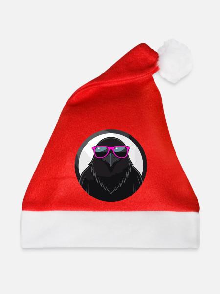 Krähen-Chic-Rosenbrillen - Weihnachtsmütze - Rot