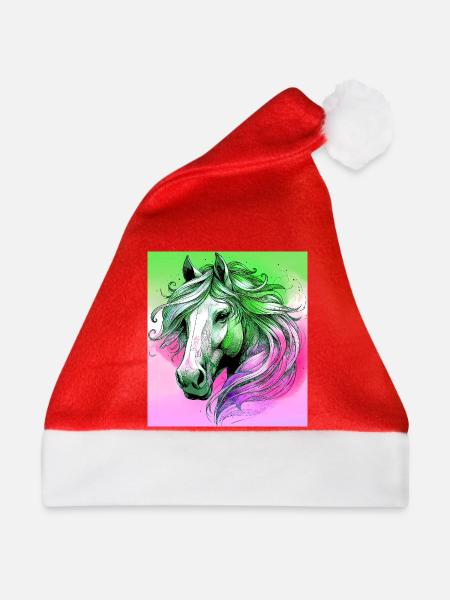 Pferd - Weihnachtsmütze - Rot