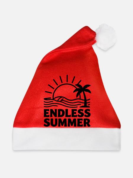 Endloser Sommer Palmen Wellen - Weihnachtsmütze - Rot