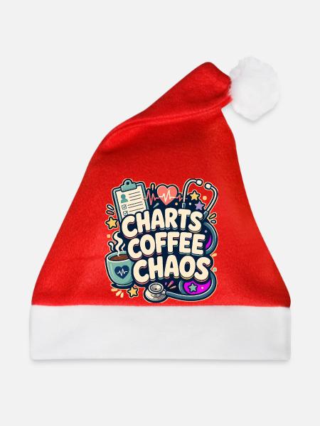 CHARTS COFFEE CHAOS Nickerchen - Weihnachtsmütze - Rot