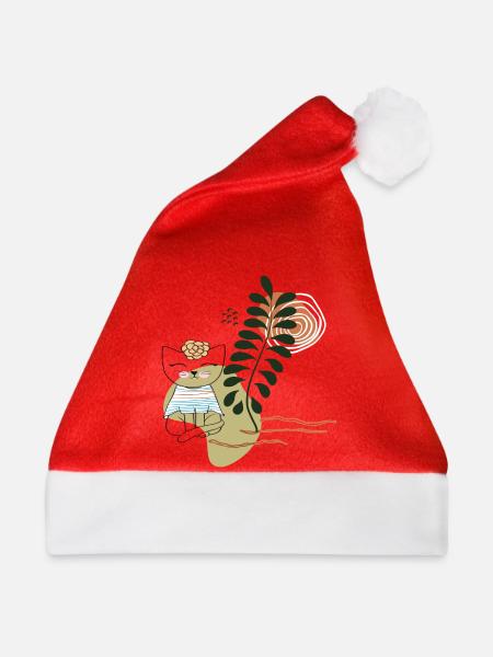 Katzenfreund - Weihnachtsmütze - Rot