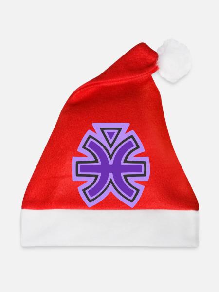 Fische- und Wasserstammessymbol - Weihnachtsmütze - Rot
