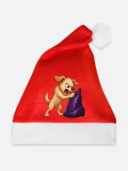 Wütende Hund Staubsauger-Showdown - Weihnachtsmütze - Rot