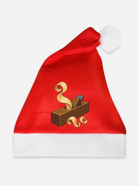 Holzhobel und Späne - Weihnachtsmütze - Rot