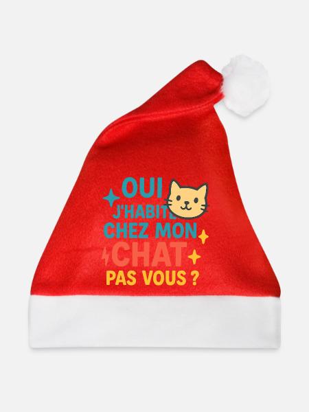 Humorvolles Zitat Katzenhaus - Weihnachtsmütze - Rot