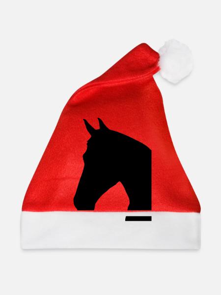 Pferdekopf SMILE - Weihnachtsmütze - Rot