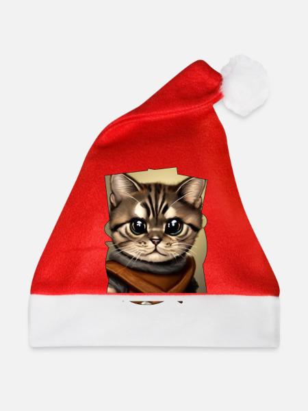 Cat hood - Weihnachtsmütze - Rot