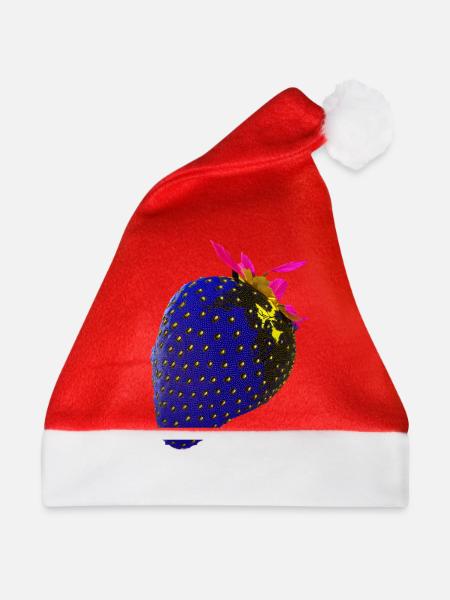 Erdbeere, technisch, Hightech, illustration - Weihnachtsmütze - Rot