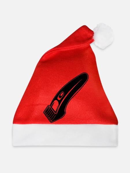 Haarschneidemaschine, Rasierapparat oder Bartschneider - Weihnachtsmütze - Rot