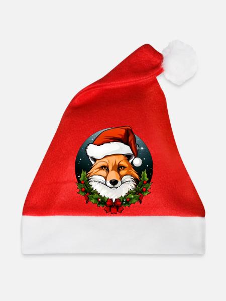 Weihnachten Fuchs - Weihnachtsmütze - Rot