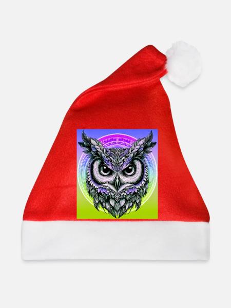 Eule - Weihnachtsmütze - Rot