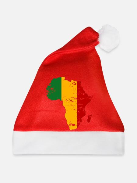 Mali Flagge Afrika used - Weihnachtsmütze - Rot