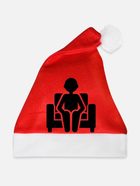 Couch Sitzen Faul - Weihnachtsmütze - Rot