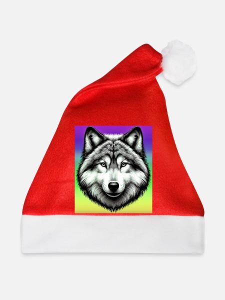 Wolf - Weihnachtsmütze - Rot