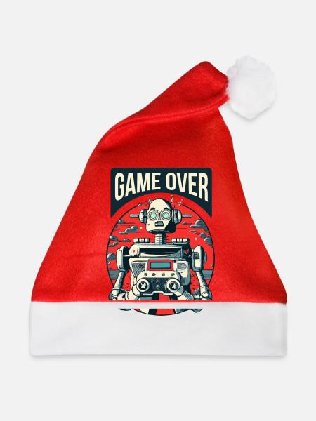 Spiel vorbei Roboter - Weihnachtsmütze - Rot