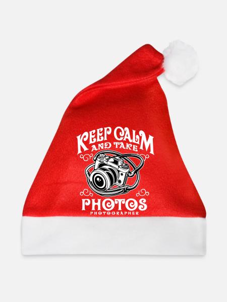 Keep Calm and take photos - Weihnachtsmütze - Rot
