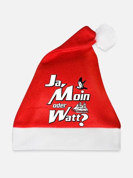 Ja Moin oder Watt? - Weihnachtsmütze - Rot