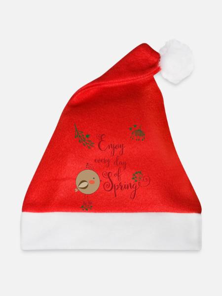 Enjoy every Day of Spring - Weihnachtsmütze - Rot