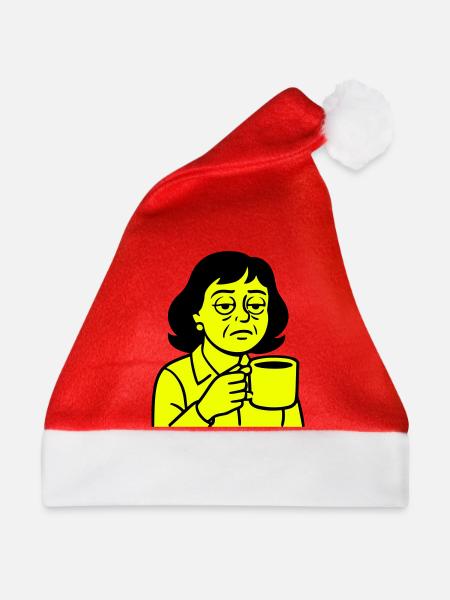 Mürrische Kaffeetante - Weihnachtsmütze - Rot