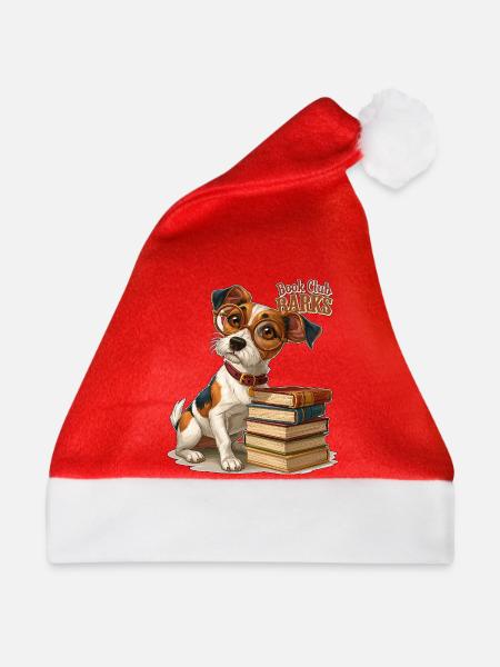 Buchclub bellt Lesewelpe - Weihnachtsmütze - Rot