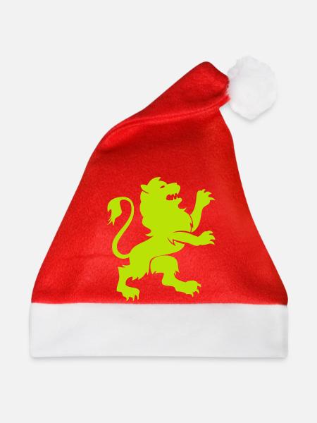 Leuchtender Löwe Silhouette - Weihnachtsmütze - Rot
