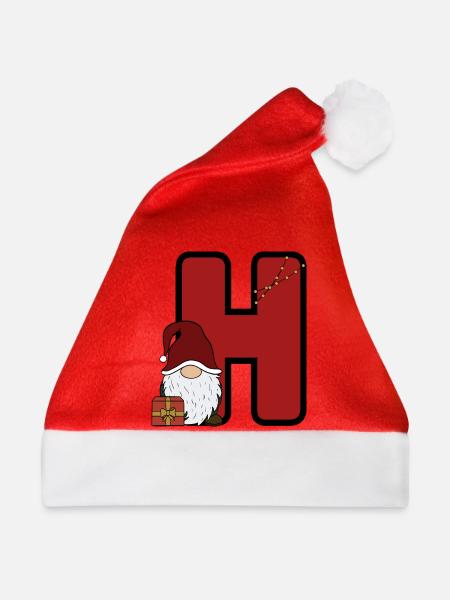 H Festlicher Santa-Hintergrund - Weihnachtsmütze - Rot
